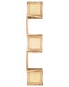 4 Tier Corner Wall Shelf Light Wood ALDER_935013