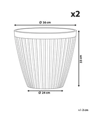 Zestaw 2 donic POKA 36 cm Beżowoszary_850932
