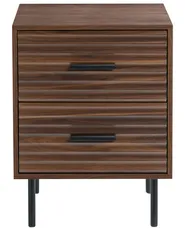 2 Drawer Bedside Table WALGETT Dark Brown_1076343