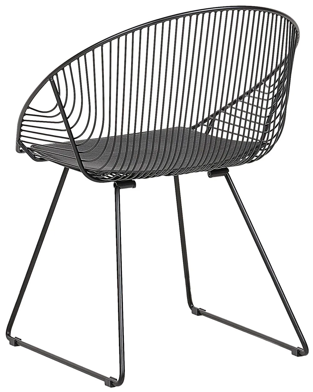 Set of 2 Dining Chairs AURORA Metal Black_792310