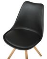 Set di 2 sedie in plastica nera e legno chiaro DAKOTA_759311