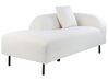 Right Hand Boucle Chaise Lounge White LE CRAU_923670