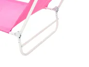 Sun Lounger KASTORIA Reclining Metal Fuchsia Pink_1031958