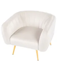 Poltrona LACONIA Velluto Bianco sporco_1065140