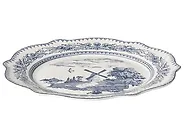 Set med 20 matserviser BAY LEAF Porslin Vit/ Blå_1191729