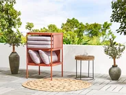 Garden Lounge Set with Table 2 Seater TERRACINA Metal Orange_826666