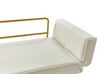 Bäddsoffa 2-sits sammet off-white SAARELA_932756