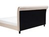 Luxusní béžová čalouněná prošívaná postel Chesterfield 180x200 cm REIMS_754203
