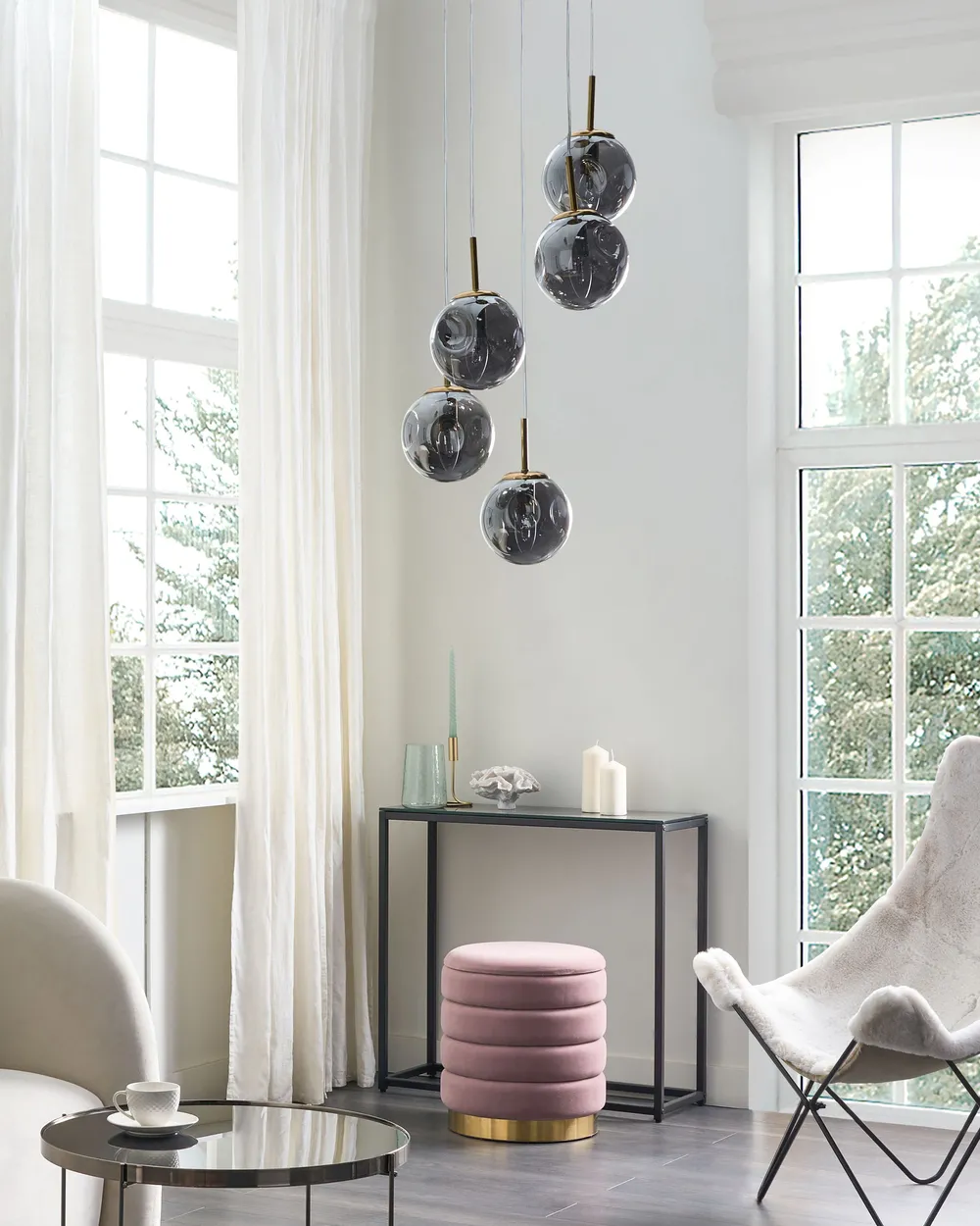 Pendant Lamp RALFES Glass Brass_868612