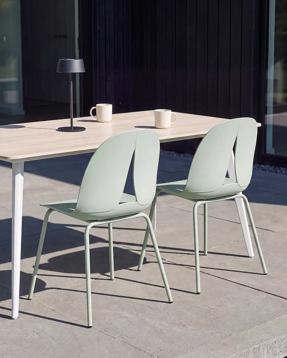 Set of 2 Garden Chairs BOLGHERI Armless Light Green_1183101