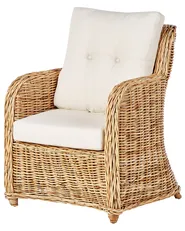 Garden Sofa Set 5 Seater ALESSANO Rattan Natural_928589