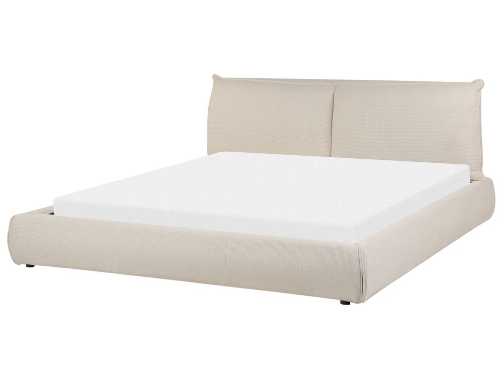 Bett mit Lattenrost Stoff VINAY 180 x 200 cm Beige