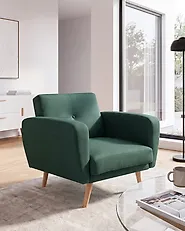 Fauteuil FLORLI Tissu Vert foncé_1186467
