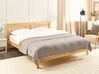 Narzuta na łóżko bawełniana 220 x 200 cm szarobeżowa RAGALA_915751