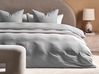 Duvet Cover Set SUMNER 220 x 240 cm Cotton Muslin Light Grey