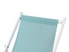 Transat pliable turquoise et blanc LOCRI II_857258