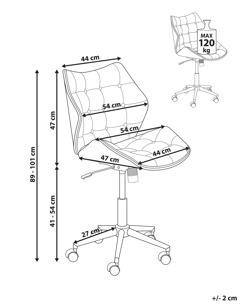 Desk Chair LOMPOC Boucle Off-White_1049140