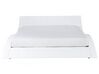 Kožená vodná posteľ 180 x 200 cm biela VICHY_883843