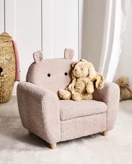 Kids Armchair Hippo MARIBO Boucle Pastel Pink_1027045