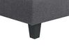 4 Seater Right Hand Modular Fabric Corner Sofa with Ottoman Dark Grey UNSTAD_924627