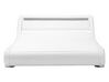 Vodní postel z umělé kůže s LED 140 x 200 cm bílá AVIGNON_758228