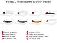 Vodní postel Manšestr VINAY 160 x 200 cm Světle béžová_1021206