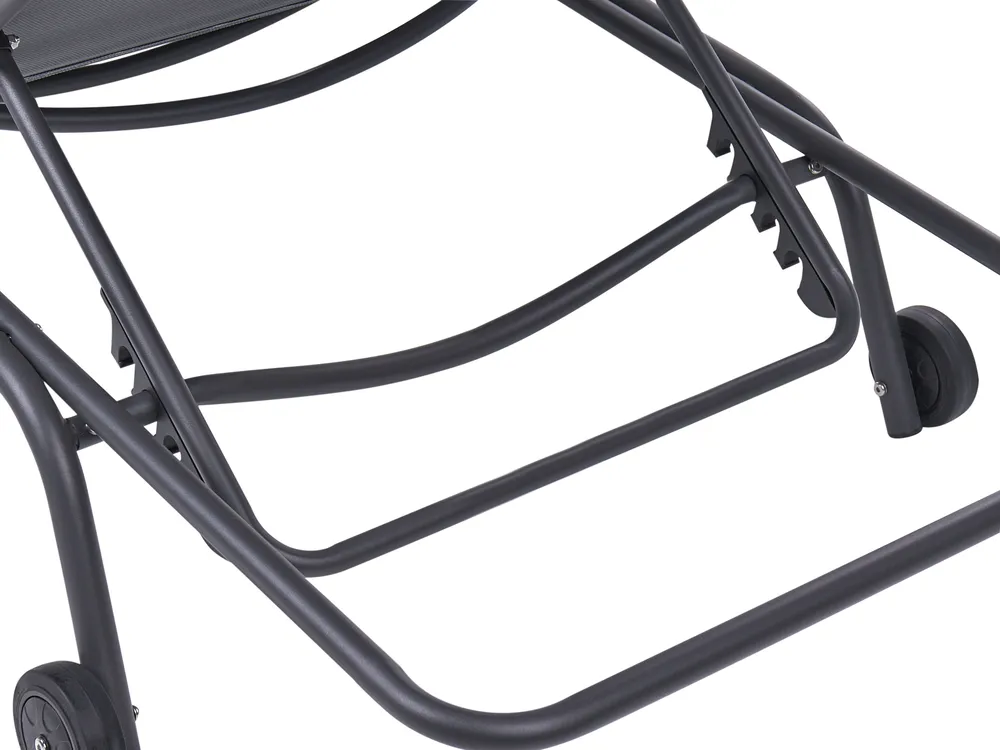 Leżak ogrodowy VOLTERRA Rozkładany Metal Szary_1035795