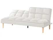 Sofa Bed 3 Seater SILJAN Fabric Off-White_968669