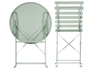 Bistro Set Folding FIORI Metal Grey_1066104