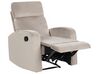 Velvet Manual Recliner Living Room Set Beige VERDAL_921777