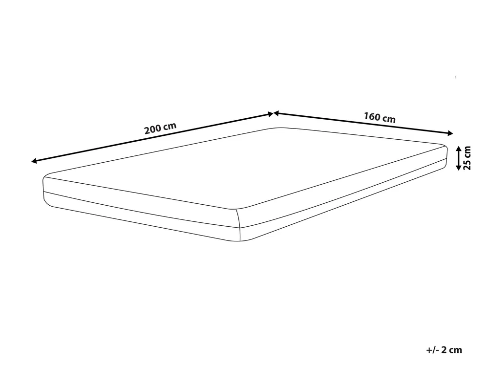 Gel Memory Foam Mattress COOL FLEX 7 PRO H2/3 Medium 160 x 200 cm (EU King Size)_913848