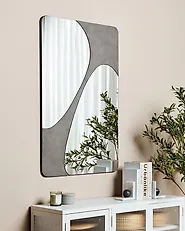 Wall Mirror ORMES 70 cm 110 cm Grey_1185124