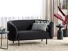 Sofa dwuosobowa tapicerowana czarna LOEN_920332
