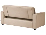 Sofa Bed 2 Seater UTTELA Fabric Light Brown_1079449