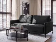 Sofa rozkładana dla 3 osób HEMING Szenil Czarny_1123893