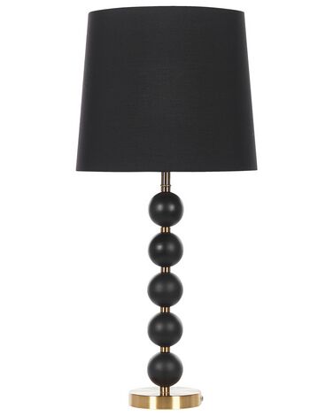 Tischlampe schwarz / gold 75 cm Trommelform ASSONET