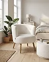 Sillón ODENZEN Bouclé Blanco