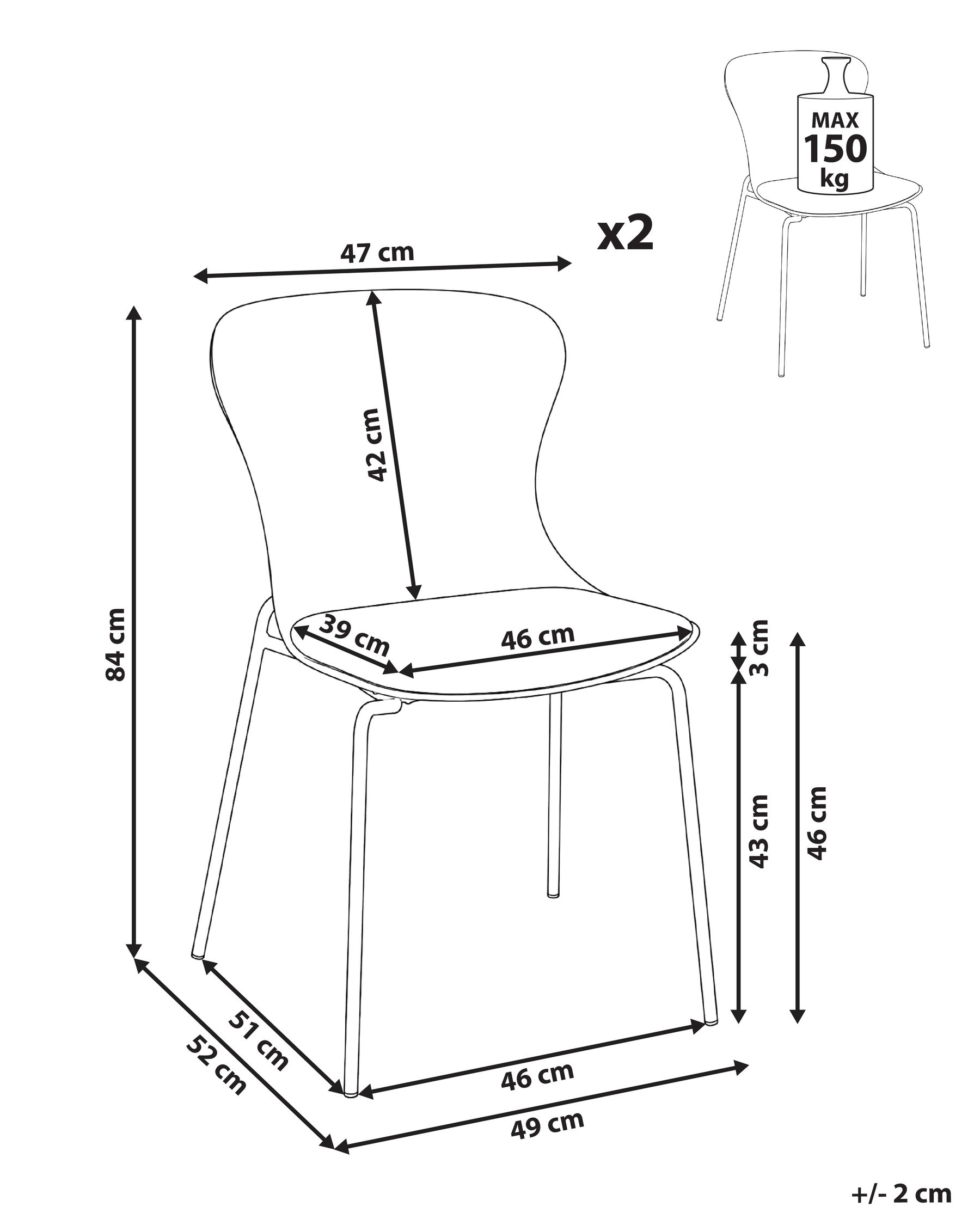 Set di 2 sedie da pranzo PITSBURG  Nero_1076801