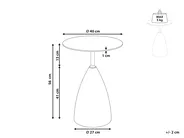 Side Table WABBY Tempered Glass White Marble_1006723