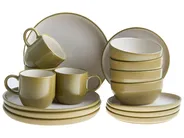 Set of 16 Dinnerware NUTMEG Stoneware Green_1049601