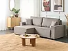 Corner Sofa Bed KARILA with Storage Fabric Taupe Right Hand