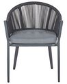 Conjunto de 2 sillas de jardín gris MILETO_808125