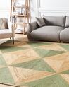 Jutový koberec 200 x 300 cm béžový/zelený CALIS_903936