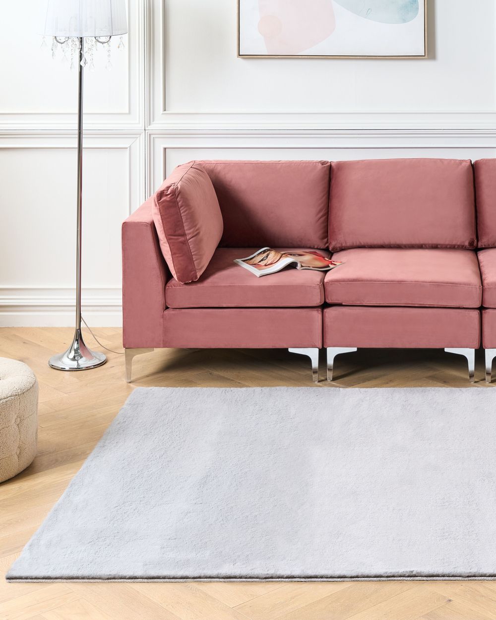 Faux Fur Rug MIRPUR Grey 160 x 230 cm