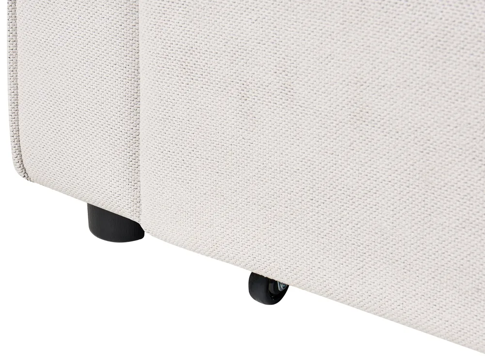 Sofa Bed 2 Seater UTTELA Fabric Off-White_1079442