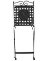 Set of 2 Metal Garden Folding Chairs Black CARPINO_919916