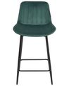 Set of 2 Velvet Bar Chairs Emerald Green DUBROVNIK_928817