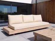 Set da giardino con tavolo 5 posti MARETTIMO Legno di acacia certificato Beige_1154140