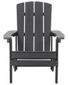 Garden Chair with Footstool Dark Grey ADIRONDACK_809570