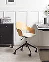 Silla de escritorio NOVATO Lino sintético Beige claro